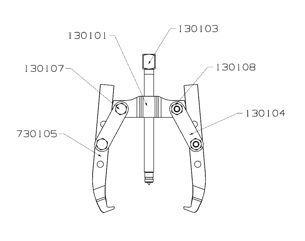 EXTRACTOR FORZA SERIE 7300 MECÁNICO DE 2 PATAS